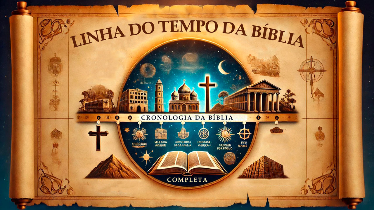 Linha do Tempo Bíblica Completa: Cronologia das Histórias da Bíblia - Sequência dos eventos bíblicos de Gênesis ao Apocalipse, patriarcas, reis de Israel e Judá, profetas e vida de Jesus Cristo